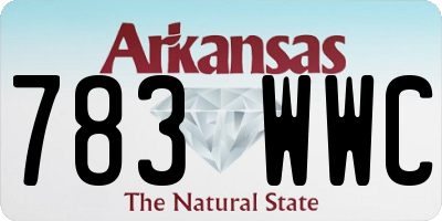 AR license plate 783WWC