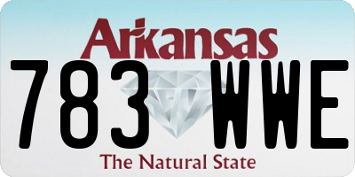 AR license plate 783WWE