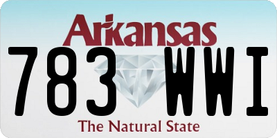 AR license plate 783WWI