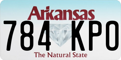 AR license plate 784KPO