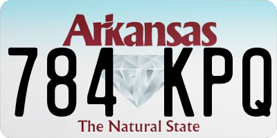 AR license plate 784KPQ