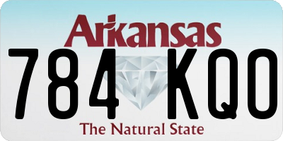 AR license plate 784KQO