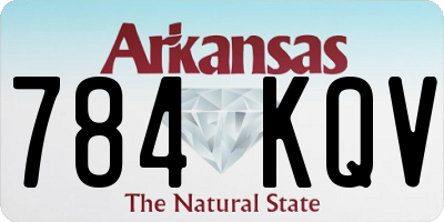 AR license plate 784KQV