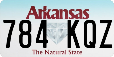 AR license plate 784KQZ