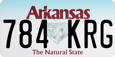 AR license plate 784KRG