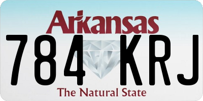 AR license plate 784KRJ