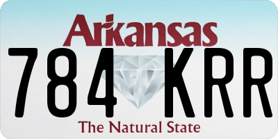 AR license plate 784KRR
