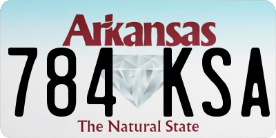 AR license plate 784KSA