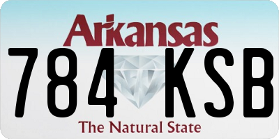 AR license plate 784KSB