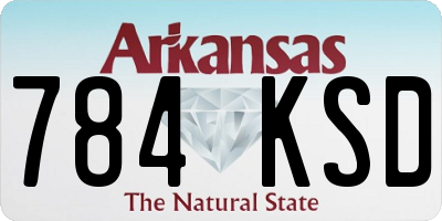 AR license plate 784KSD