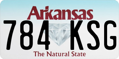 AR license plate 784KSG