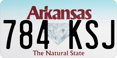 AR license plate 784KSJ