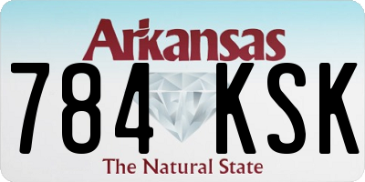 AR license plate 784KSK