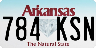 AR license plate 784KSN