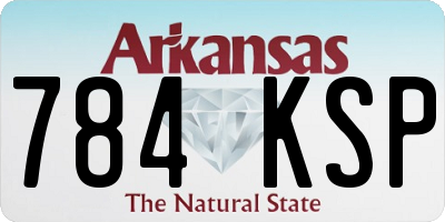 AR license plate 784KSP