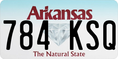 AR license plate 784KSQ