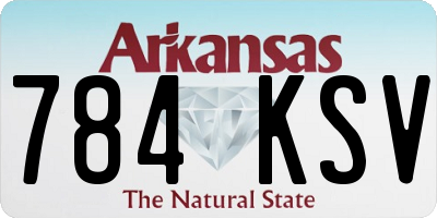 AR license plate 784KSV