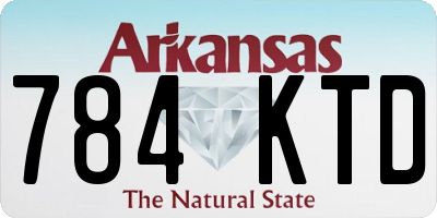 AR license plate 784KTD