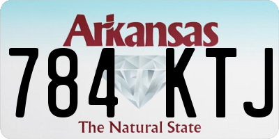 AR license plate 784KTJ
