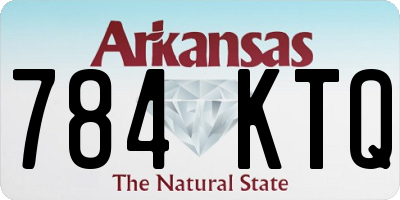 AR license plate 784KTQ