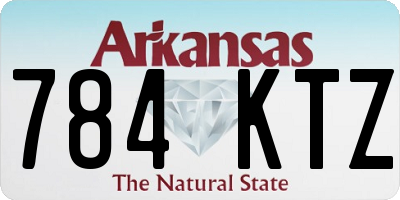AR license plate 784KTZ