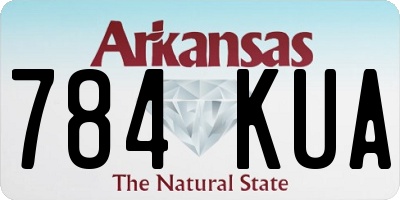 AR license plate 784KUA