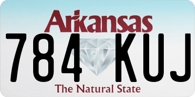 AR license plate 784KUJ