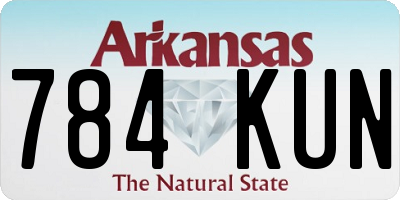 AR license plate 784KUN