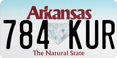 AR license plate 784KUR