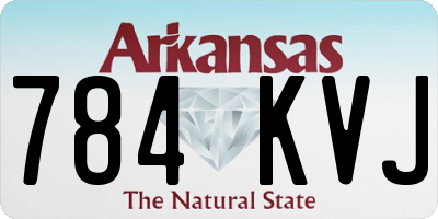 AR license plate 784KVJ