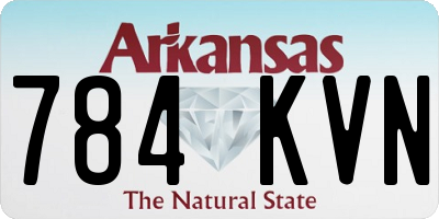 AR license plate 784KVN