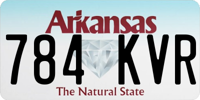 AR license plate 784KVR