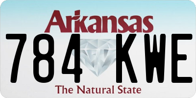 AR license plate 784KWE
