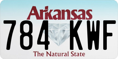 AR license plate 784KWF