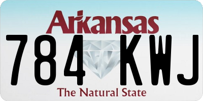 AR license plate 784KWJ