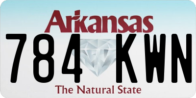AR license plate 784KWN