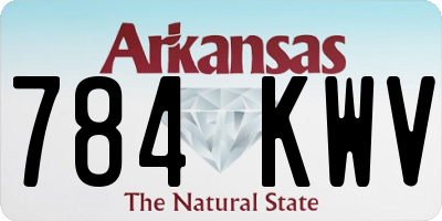AR license plate 784KWV