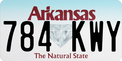 AR license plate 784KWY