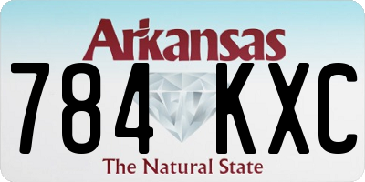 AR license plate 784KXC