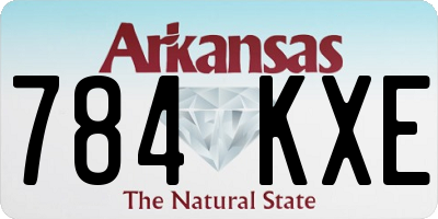 AR license plate 784KXE