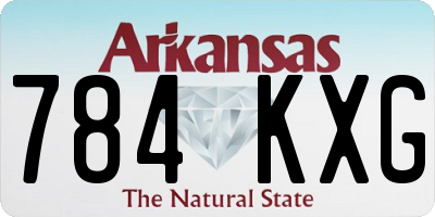 AR license plate 784KXG