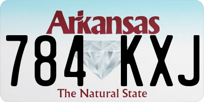 AR license plate 784KXJ