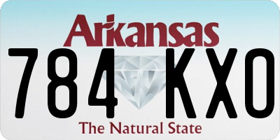 AR license plate 784KXO