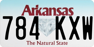 AR license plate 784KXW