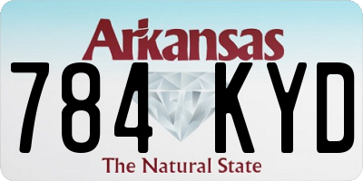AR license plate 784KYD