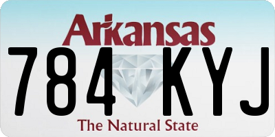 AR license plate 784KYJ