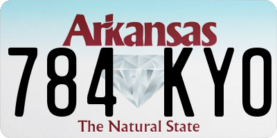 AR license plate 784KYO