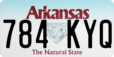 AR license plate 784KYQ