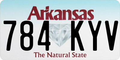 AR license plate 784KYV