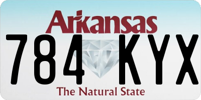 AR license plate 784KYX